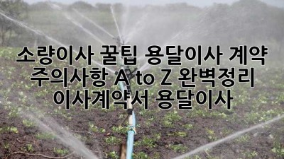 소량이사 꿀팁🍯 용달이사 계약 주의사항 A to Z 완벽정리! #이사계약서 #용달이사